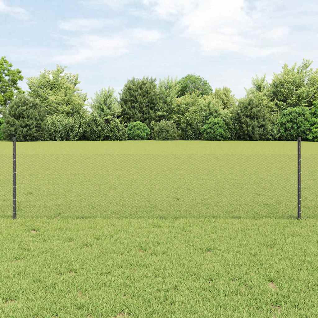 vidaXL Sechseckzaun mit Pfosten 25 x 0,5 m PVC-beschichteter Stahl