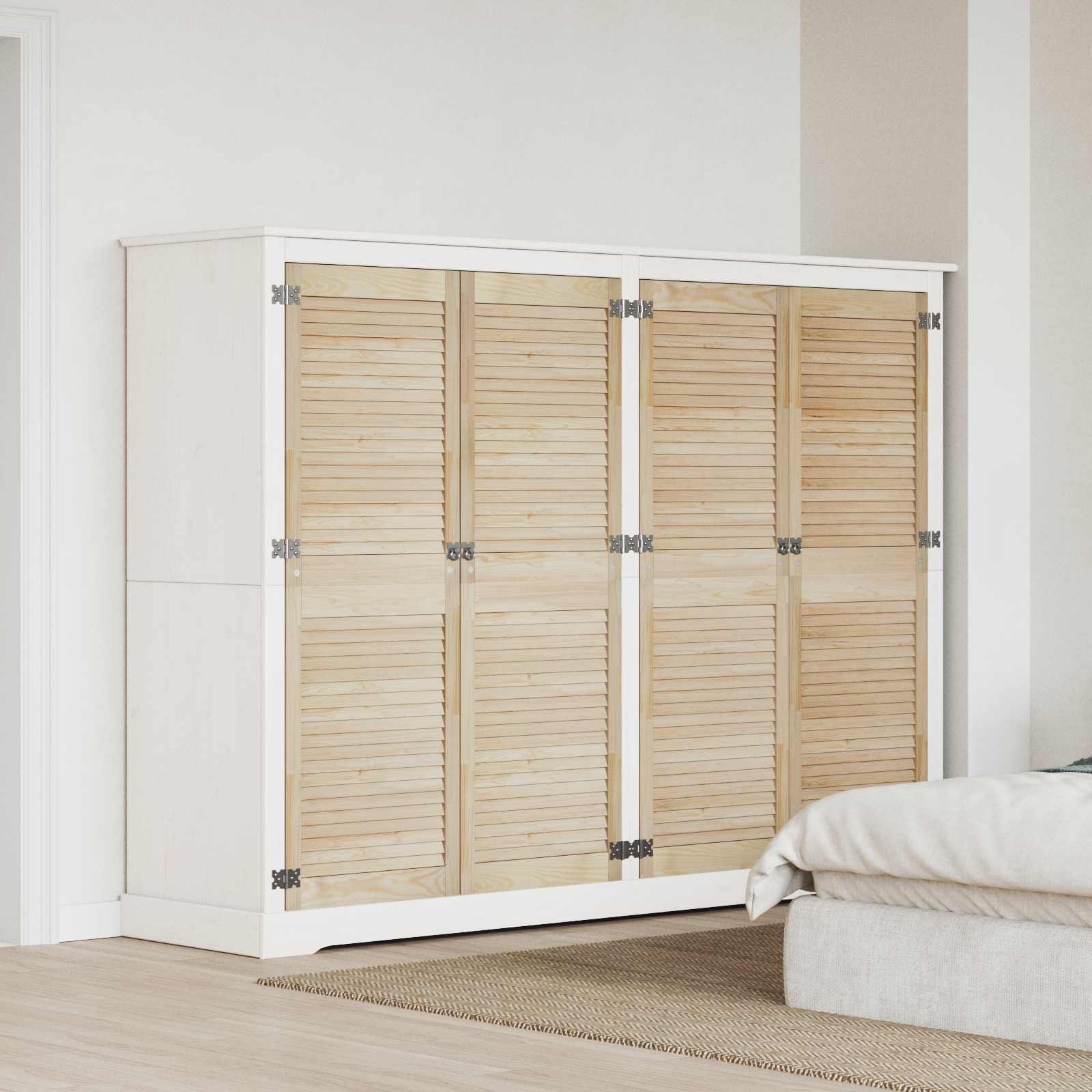 vidaXL Schranktür mit Tür 4 pcs Natur 49,5 x 2,1 x 140,5 cm