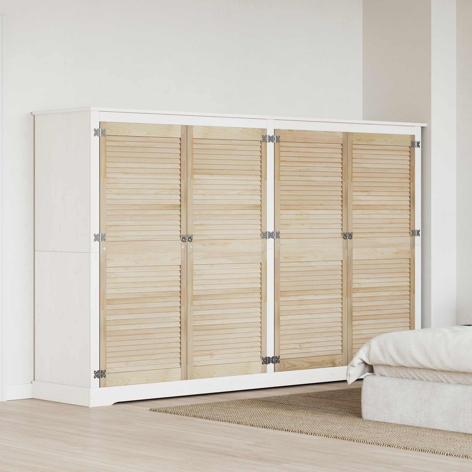 vidaXL Schranktür mit Tür 4 pcs Natur 140,5 x 2,1 x 59,5 cm