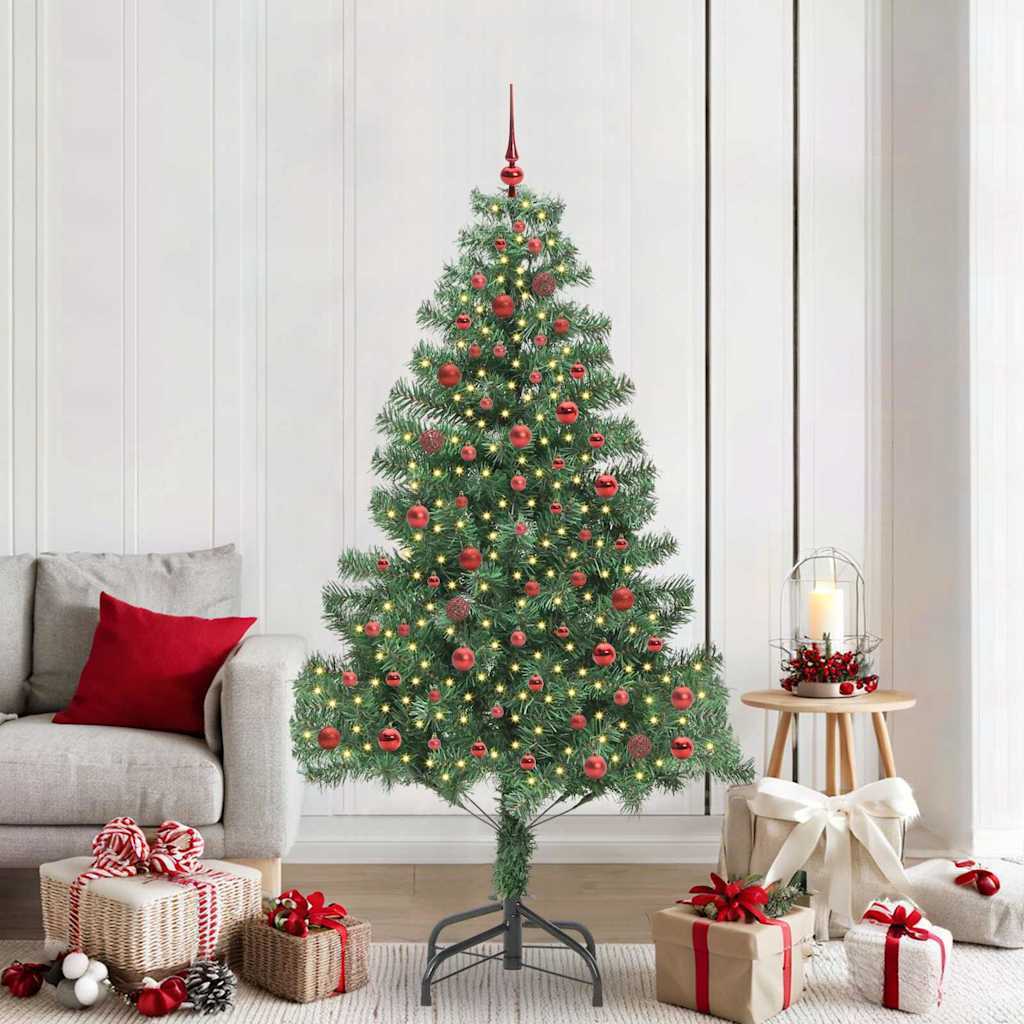 vidaXL Weihnachtsbaum Grün 210 cm PVC