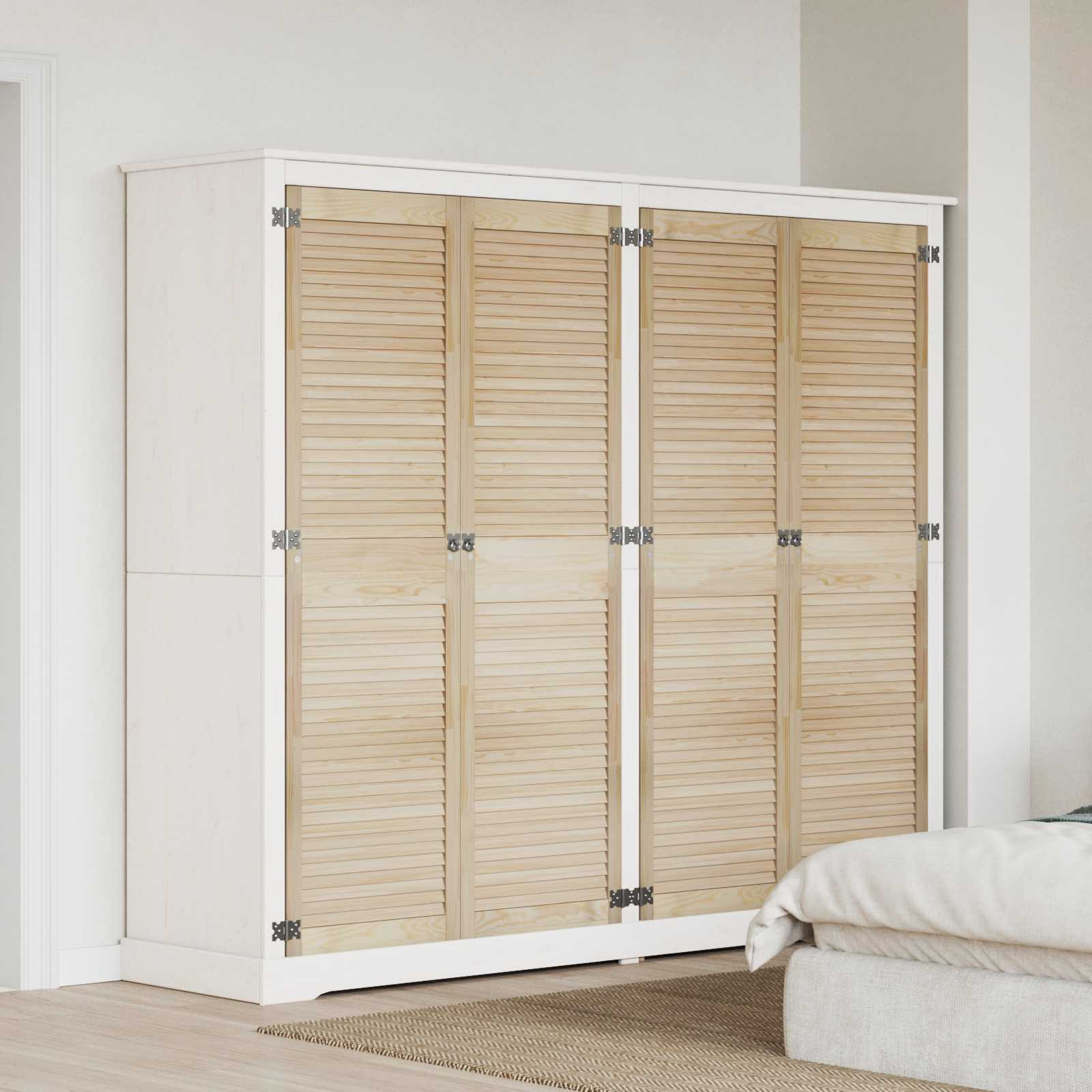 vidaXL Schranktür 4 pcs Natur 170 x 2,1 x 49,5 cm Massives Kiefernholz