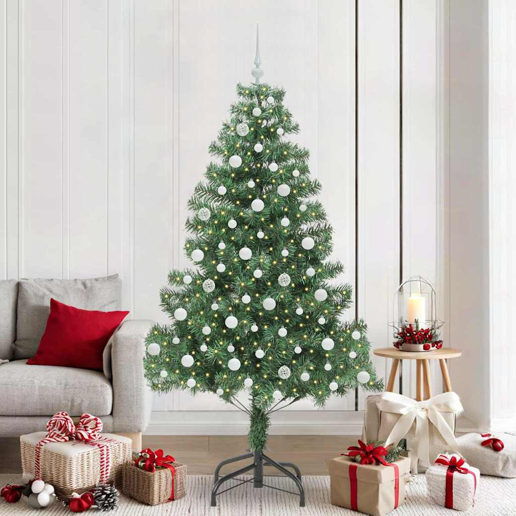vidaXL Weihnachtsbaum Grün 210 cm PVC