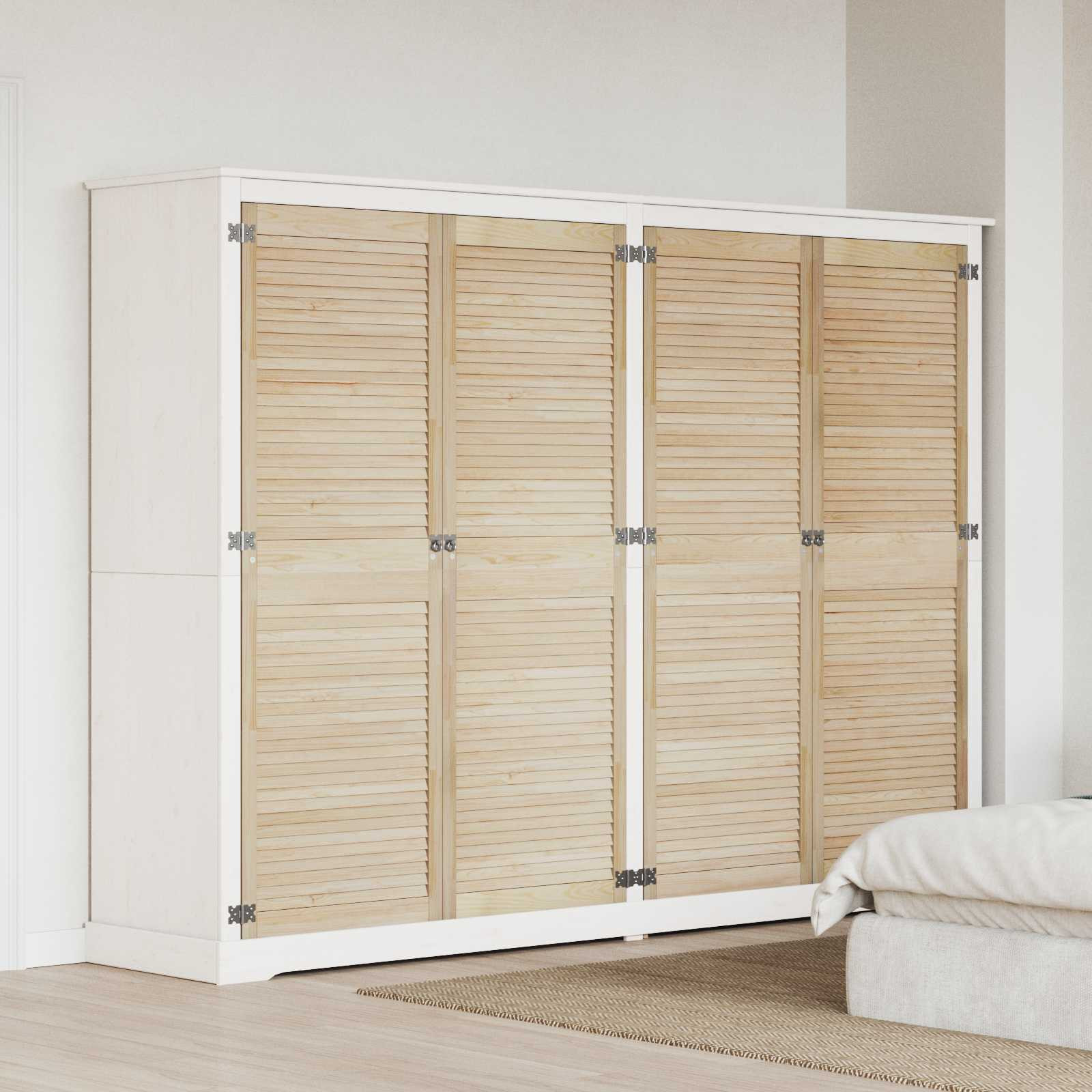 vidaXL Schranktür 4 pcs Natur 170 x 2,1 x 59,5 cm Massives Kiefernholz