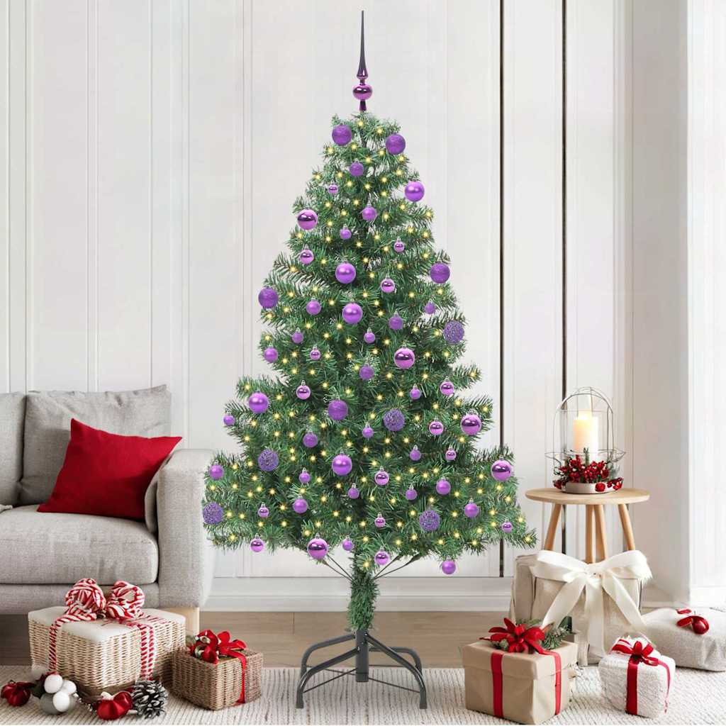 vidaXL Weihnachtsbaum Grün 210 cm PVC