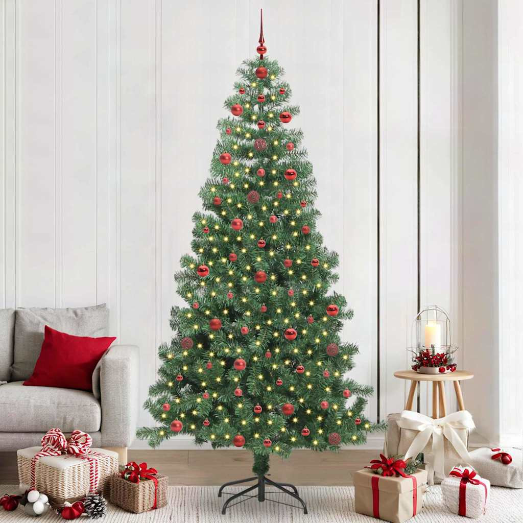 vidaXL Weihnachtsbaum Grün 240 cm PVC