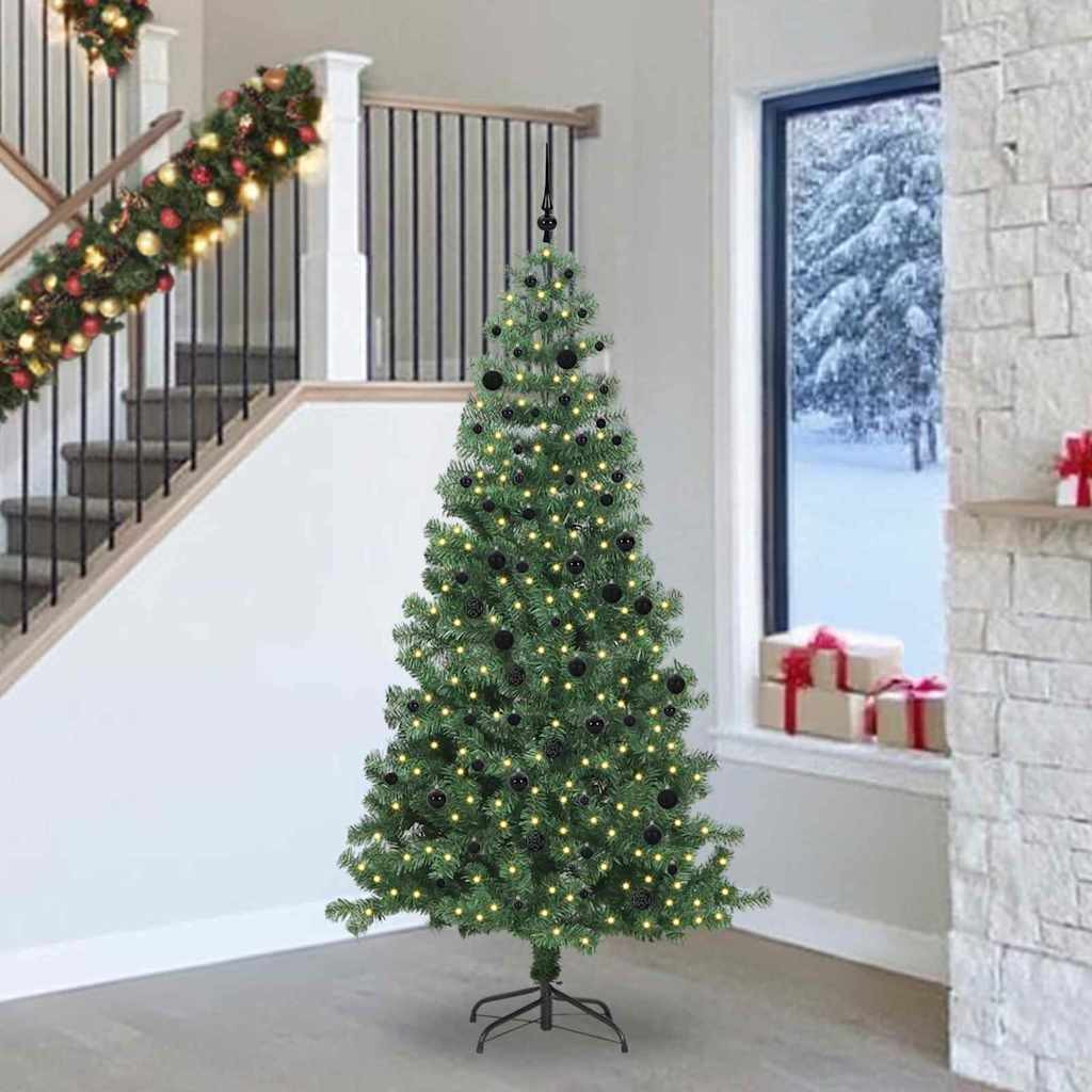 vidaXL Weihnachtsbaum Grün 240 cm PVC
