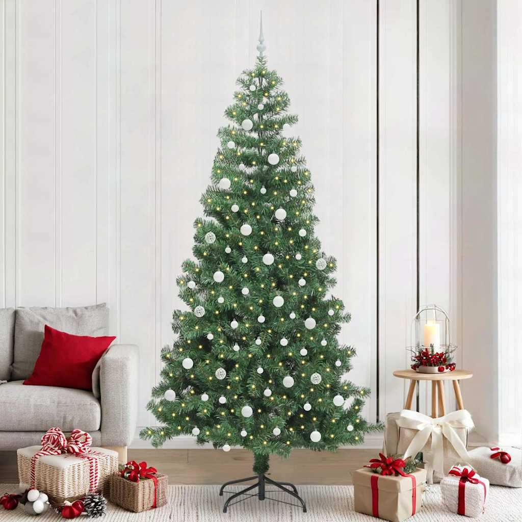 vidaXL Weihnachtsbaum Grün 240 cm PVC