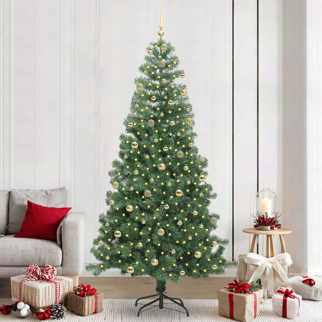 vidaXL Weihnachtsbaum Grün 240 cm PVC