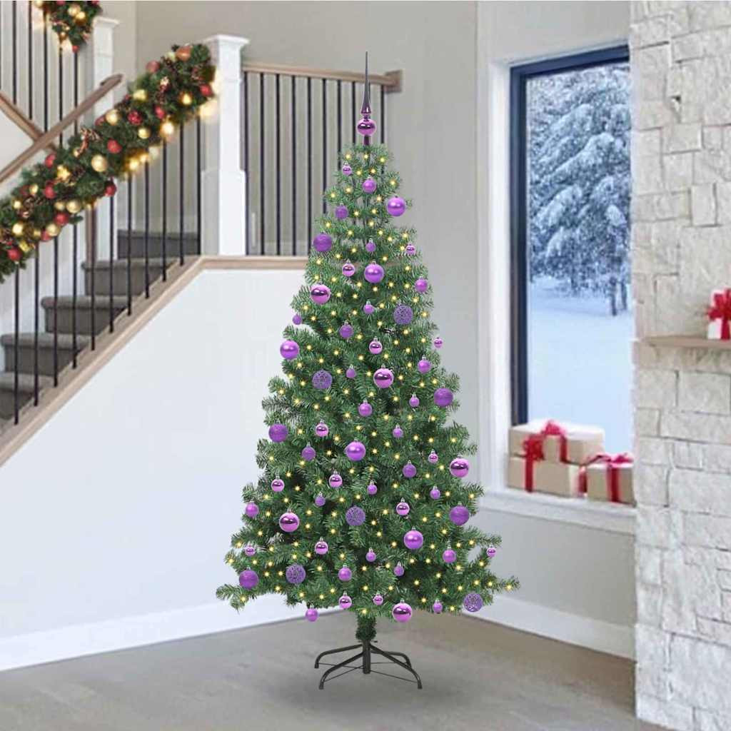 vidaXL Weihnachtsbaum Grün 240 cm PVC