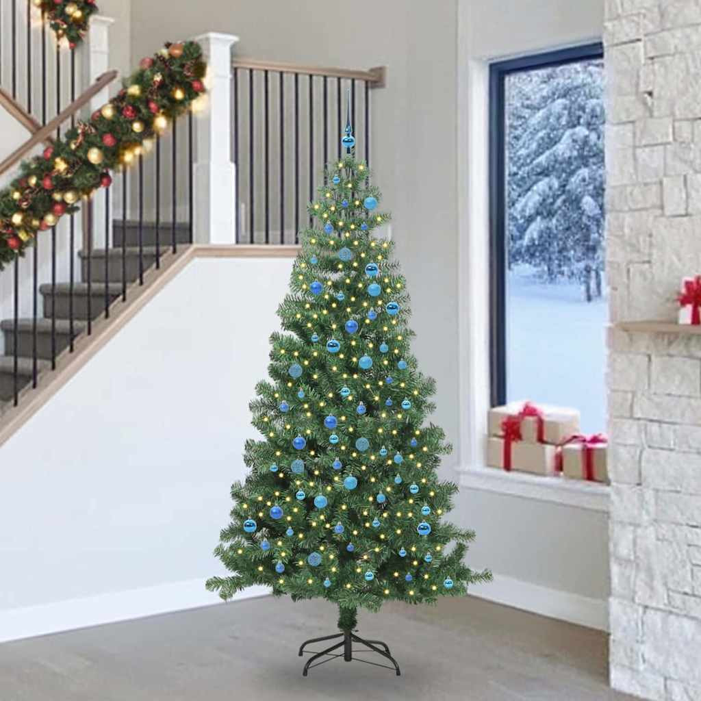 vidaXL Weihnachtsbaum Grün 240 cm PVC