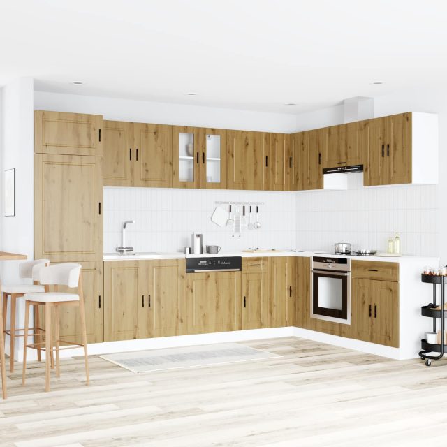 vidaXL Waschbecken-Unterschrank Porto 2 Stk. Braun 80 x 46 x 81.5 cm