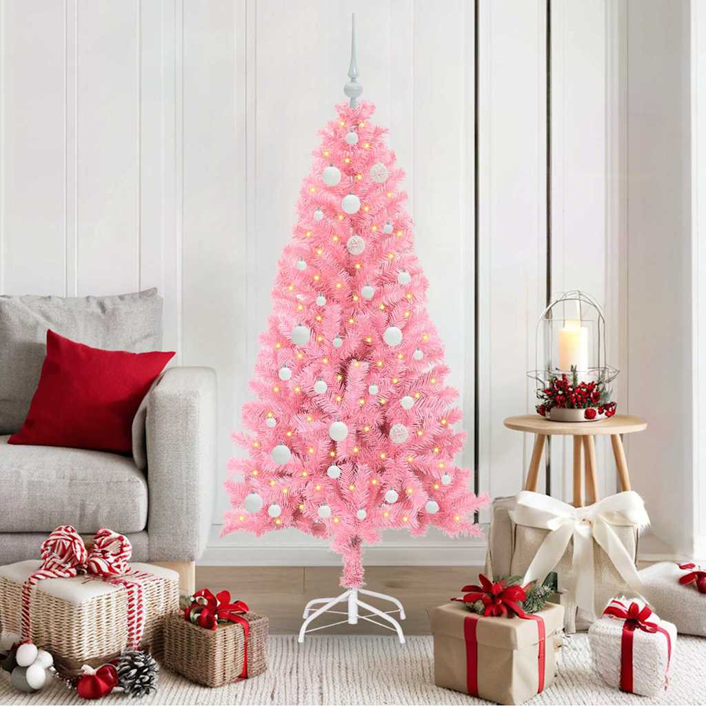 vidaXL Weihnachtsbaum Rosa 150 cm PVC