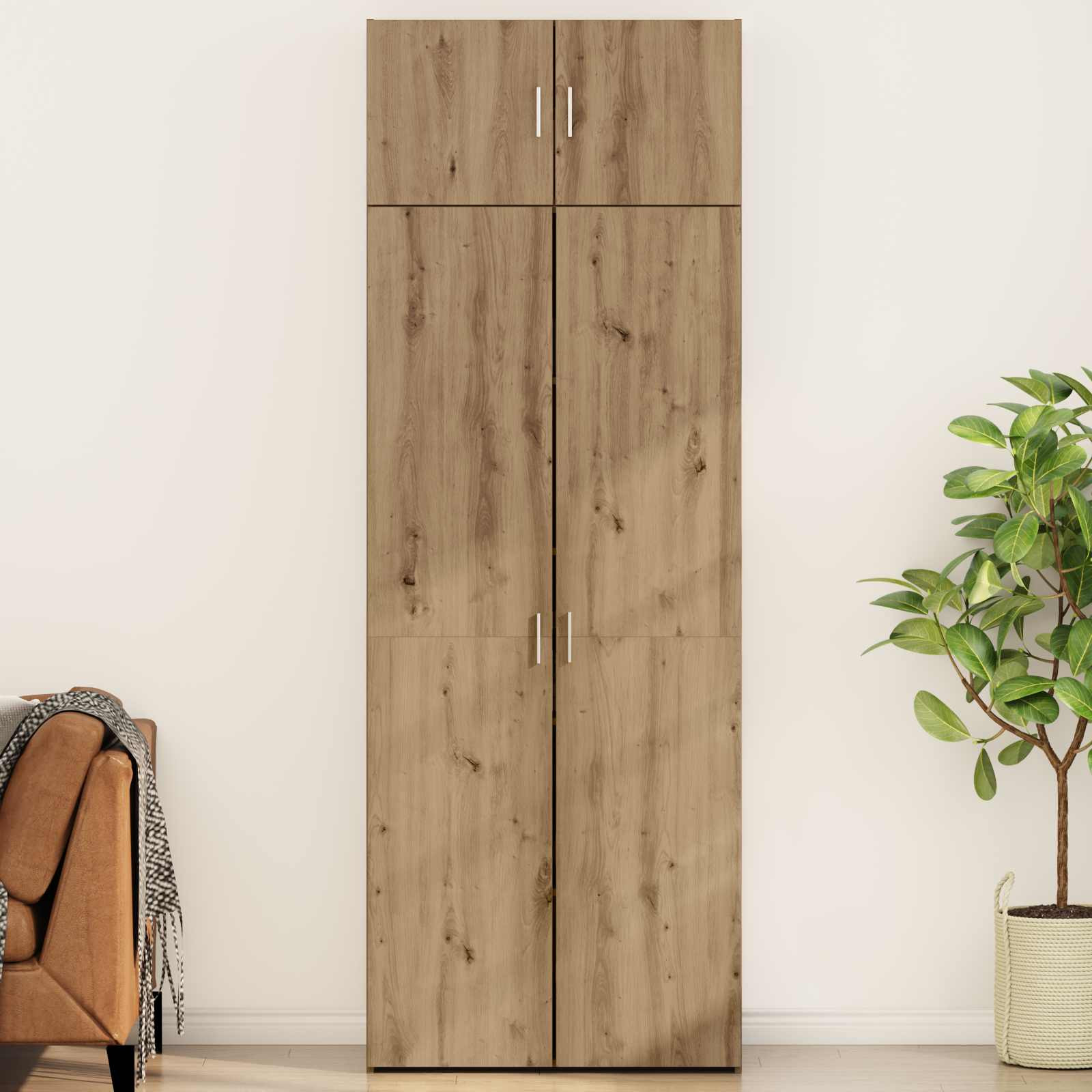 vidaXL Aufbewahrungsschrank 2 pcs Artisan-Eiche 80 x 42,5 x 225 cm