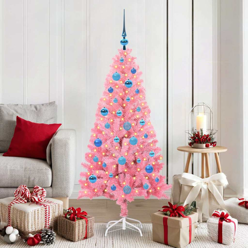 vidaXL Weihnachtsbaum Rosa 150 cm PVC