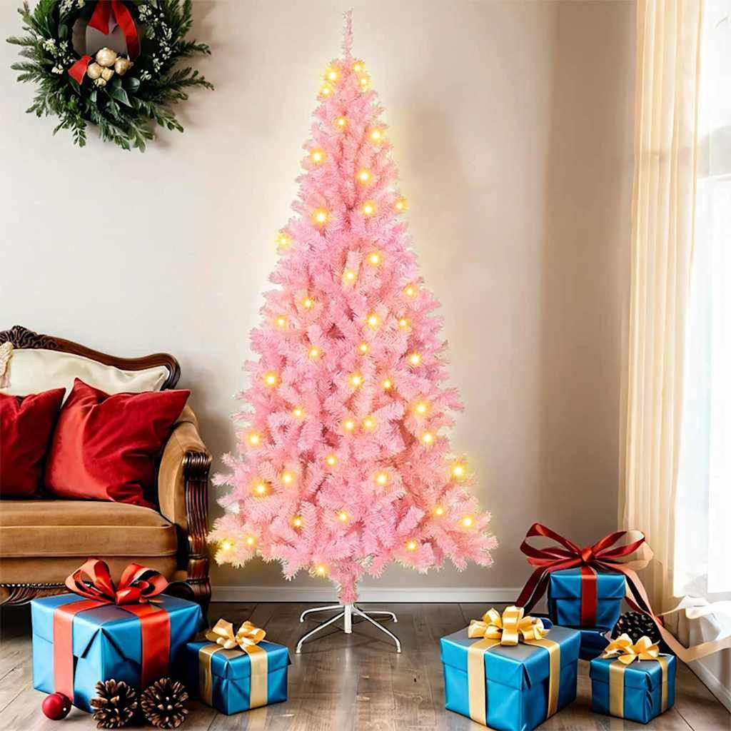 vidaXL Weihnachtsbaum Rosa 180 cm PVC
