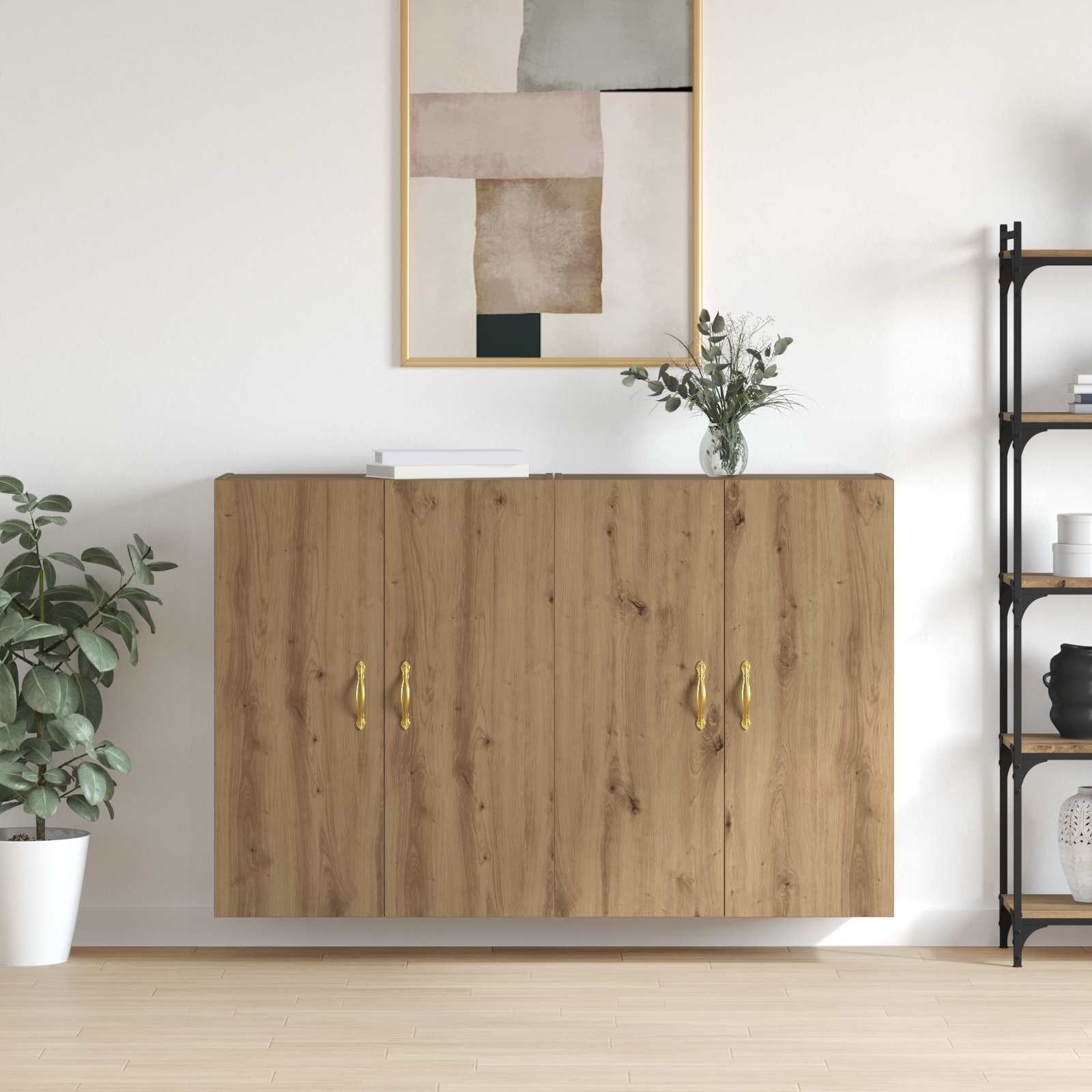 vidaXL Wandschrank 2 pcs Artisan-Eiche 69,5 x 34 x 90 cm Holzwerkstoff