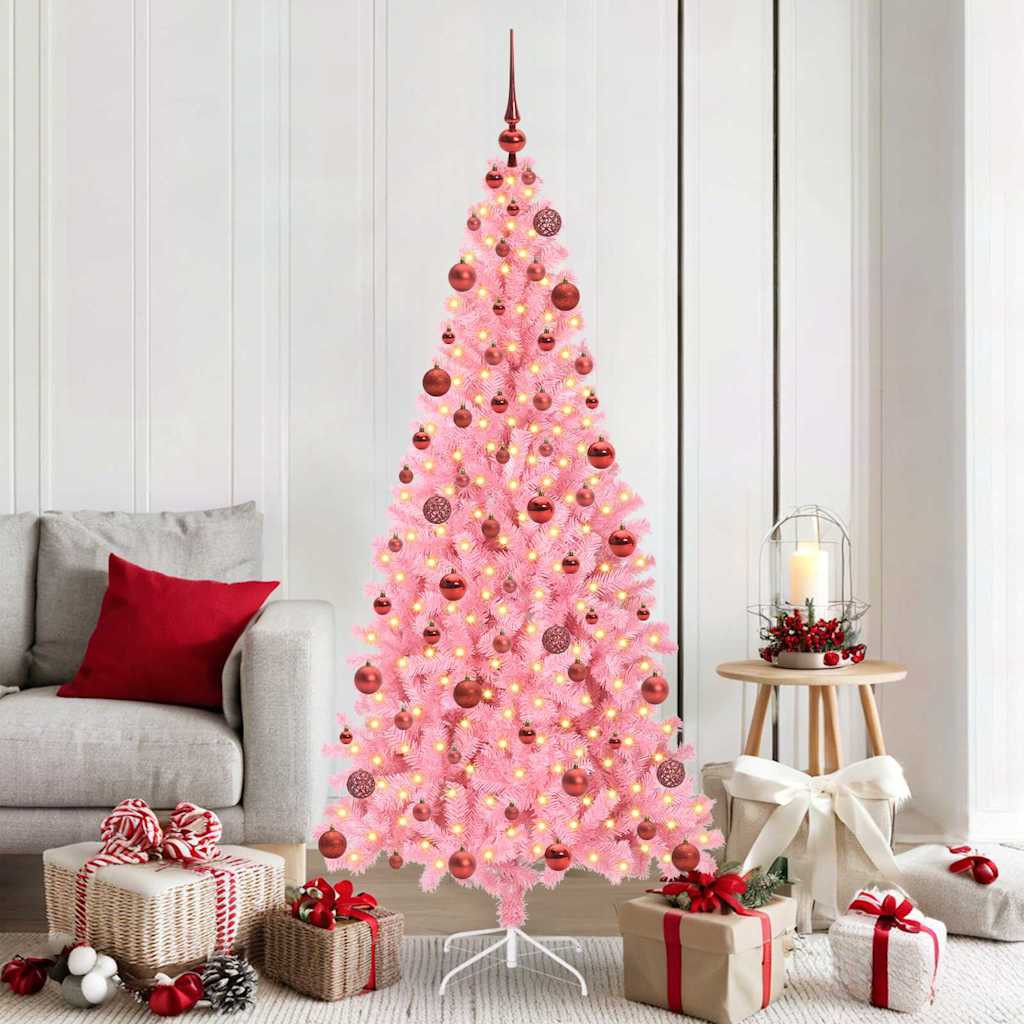 vidaXL Weihnachtsbaum Rosa 180 cm PVC