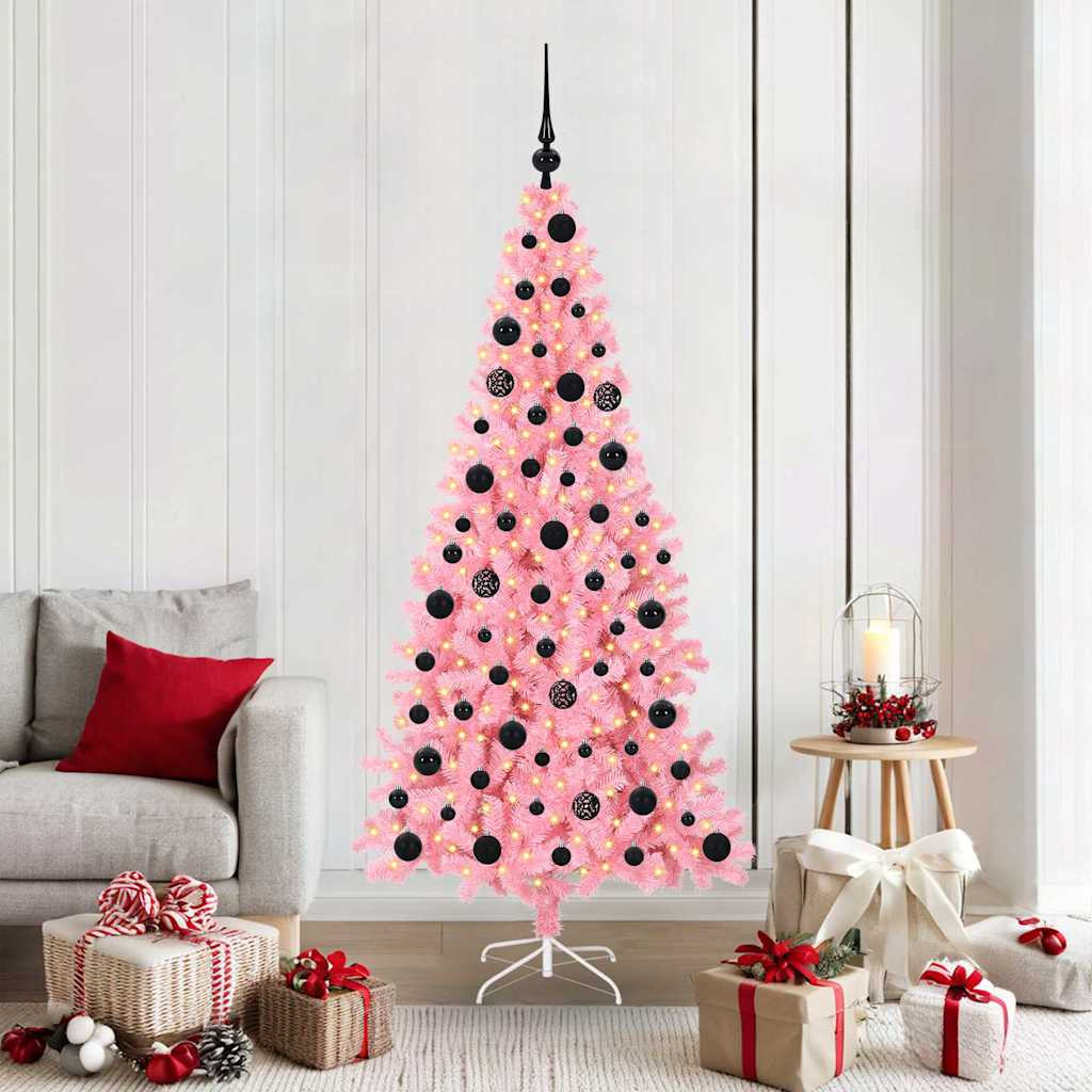 vidaXL Weihnachtsbaum Rosa 180 cm PVC