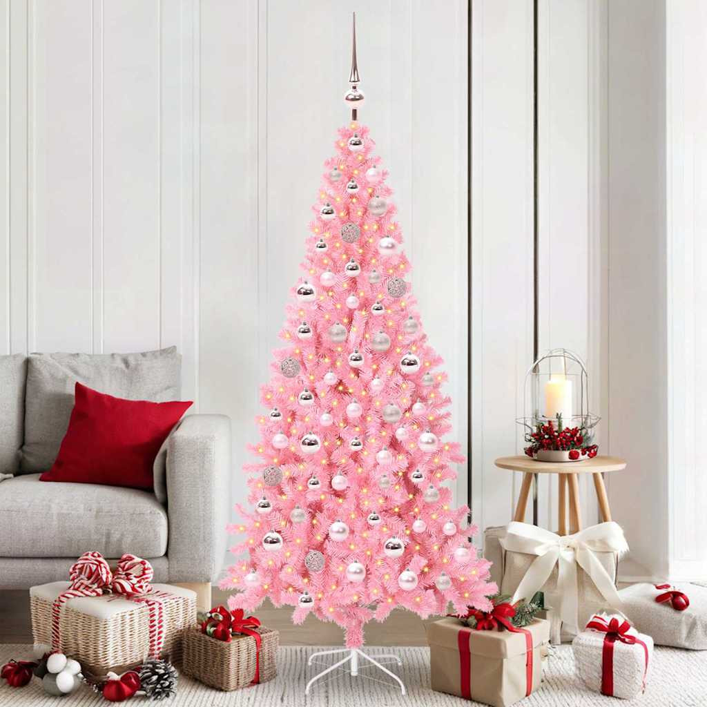 vidaXL Weihnachtsbaum Rosa 180 cm PVC