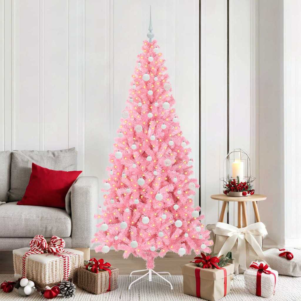 vidaXL Weihnachtsbaum Rosa 180 cm PVC