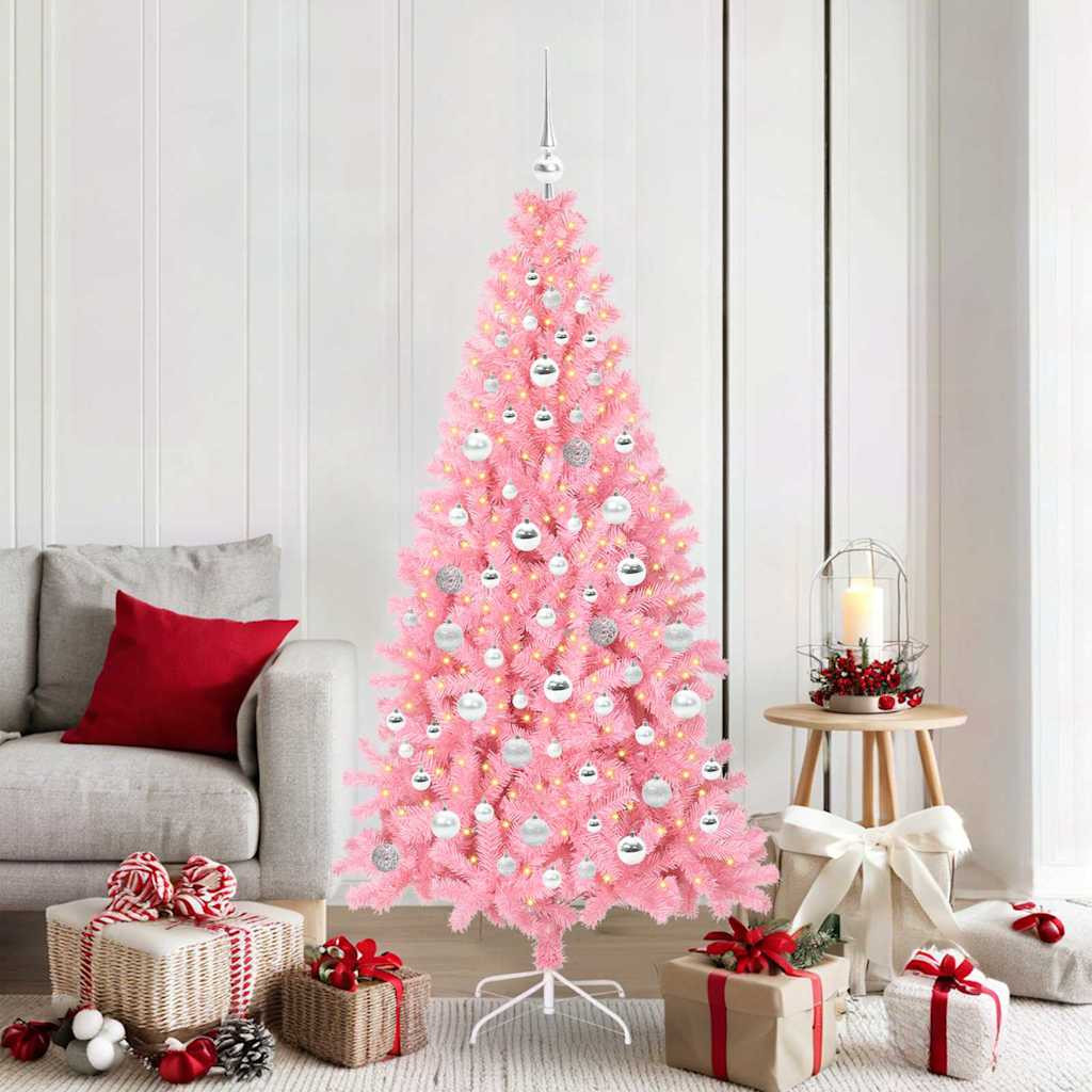 vidaXL Weihnachtsbaum Rosa 180 cm PVC