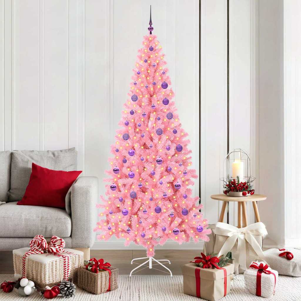 vidaXL Weihnachtsbaum Rosa 180 cm PVC