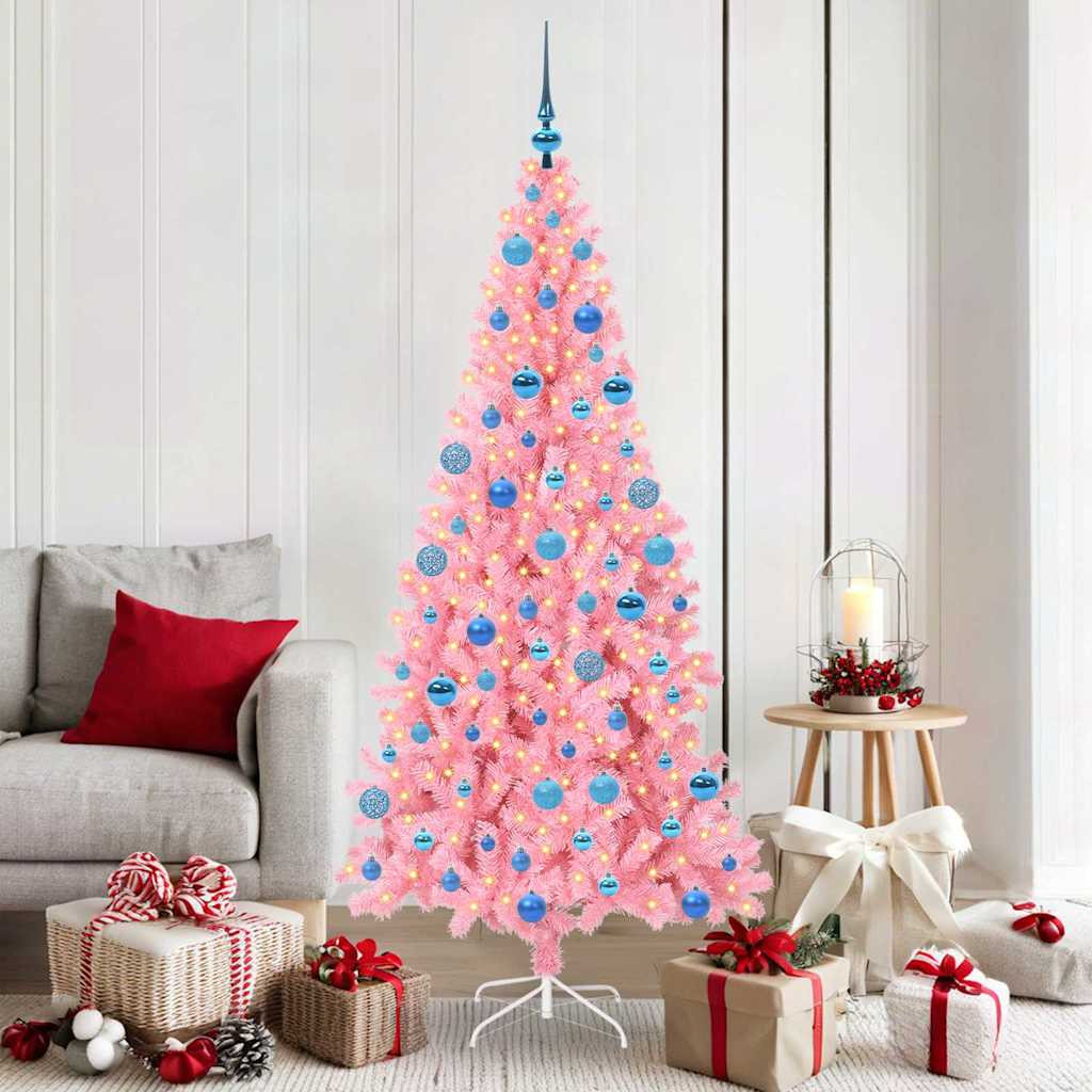 vidaXL Weihnachtsbaum Rosa 180 cm PVC