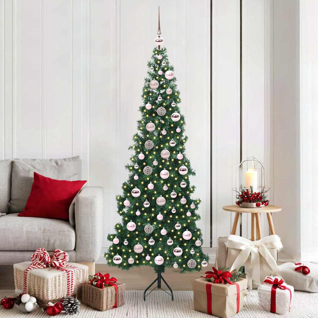 vidaXL Eckiger künstlicher Weihnachtsbaum Grün 180 cm PVC und Metall