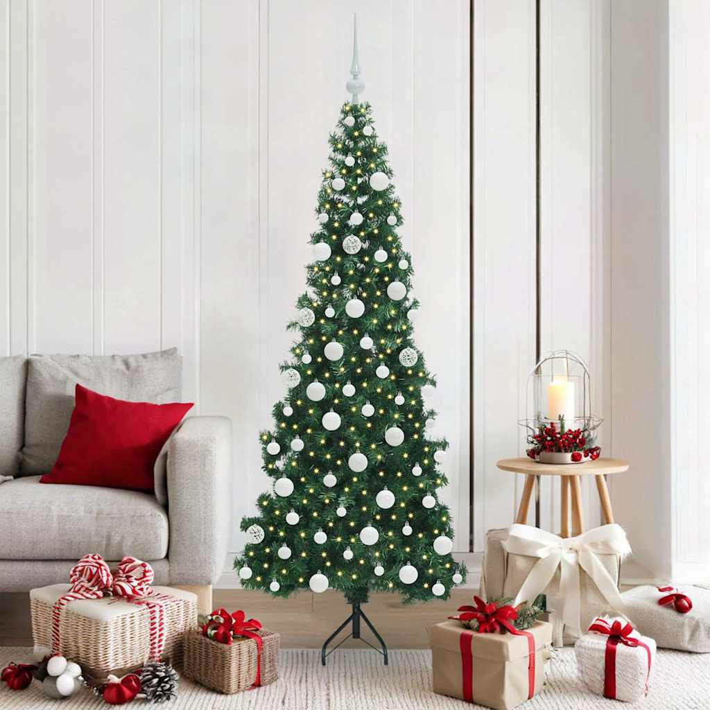 vidaXL Eckiger künstlicher Weihnachtsbaum Grün 180 cm PVC und Metall