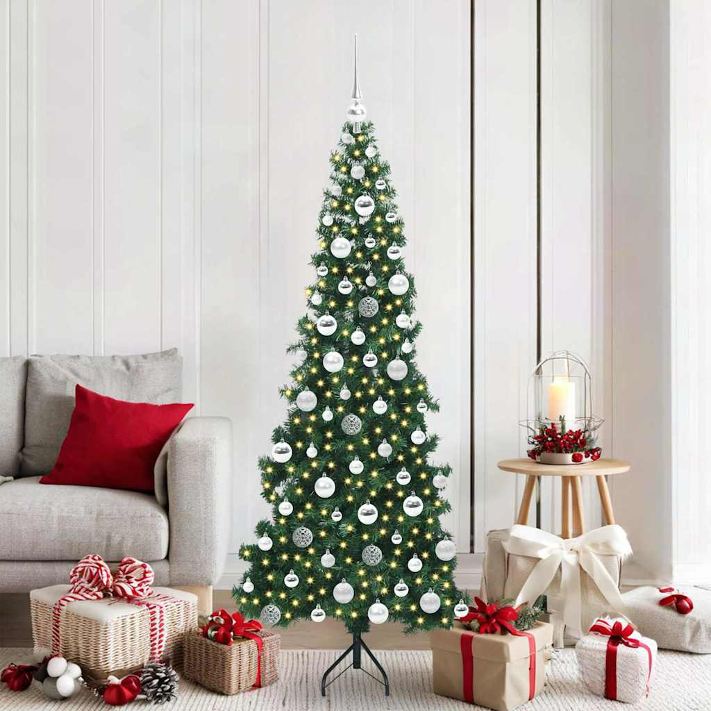 vidaXL Eckiger künstlicher Weihnachtsbaum Grün 180 cm PVC und Metall