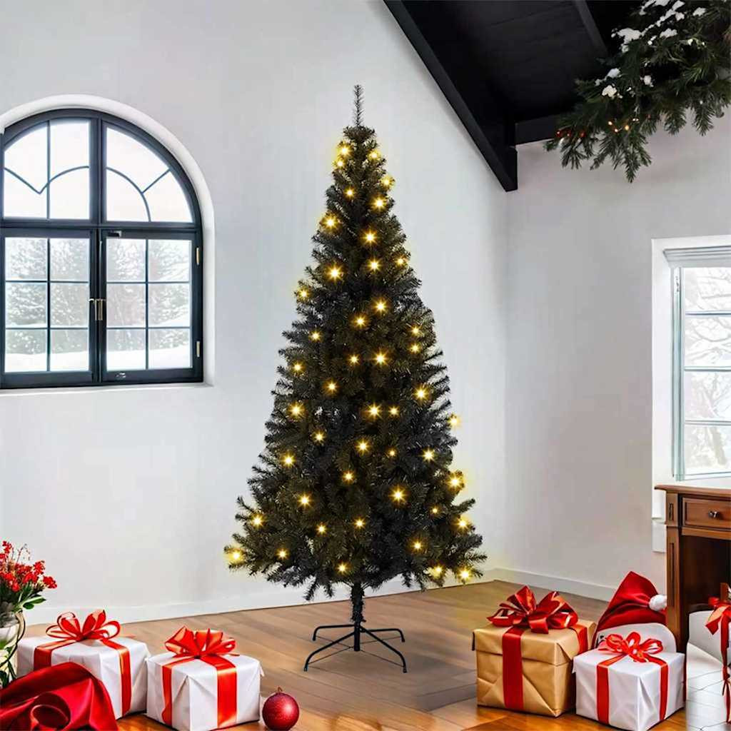 vidaXL Weihnachtsbaum Schwarz 180 cm PVC