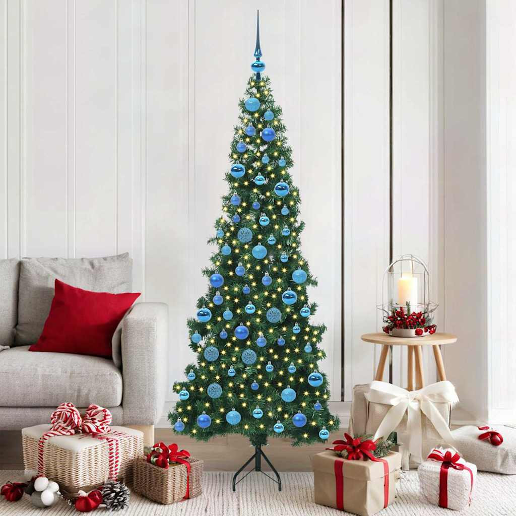 vidaXL Eckiger künstlicher Weihnachtsbaum Grün 180 cm PVC und Metall