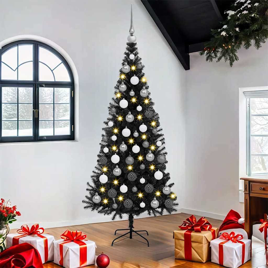 vidaXL Weihnachtsbaum Schwarz 180 cm PVC