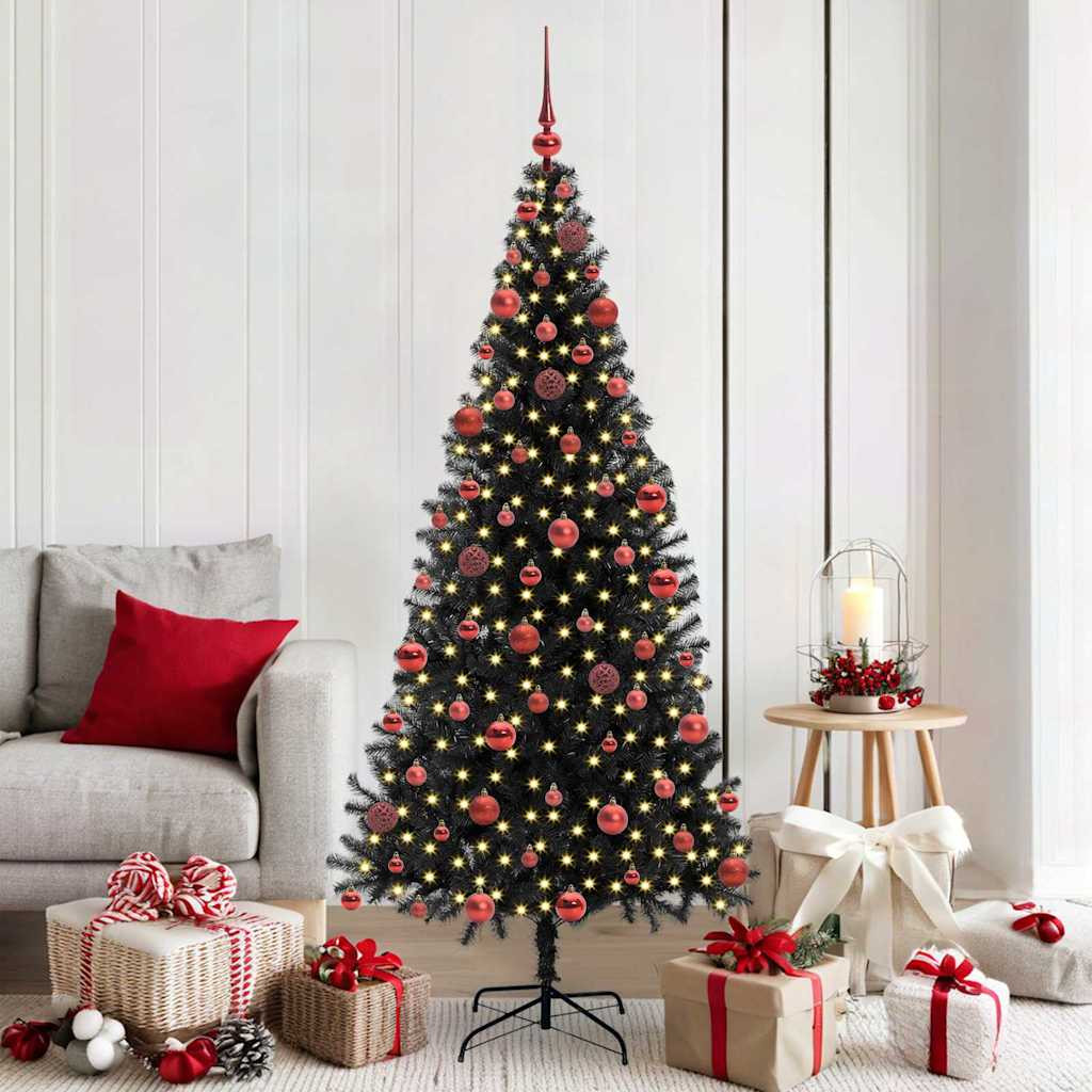 vidaXL Weihnachtsbaum Schwarz 180 cm PVC