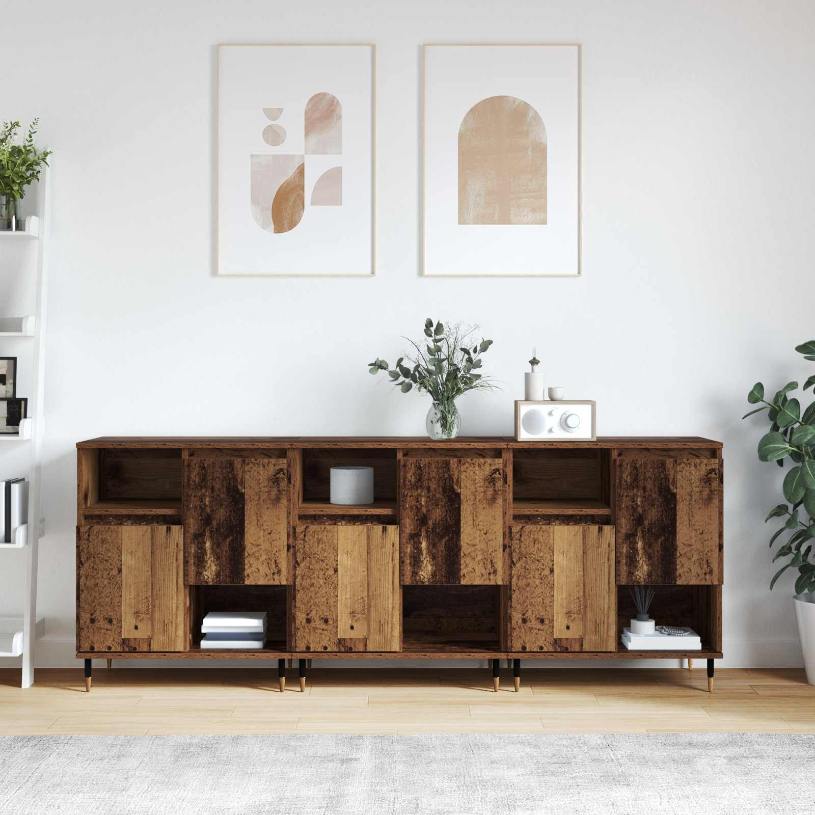 vidaXL Sideboards 3 pcs Altholz