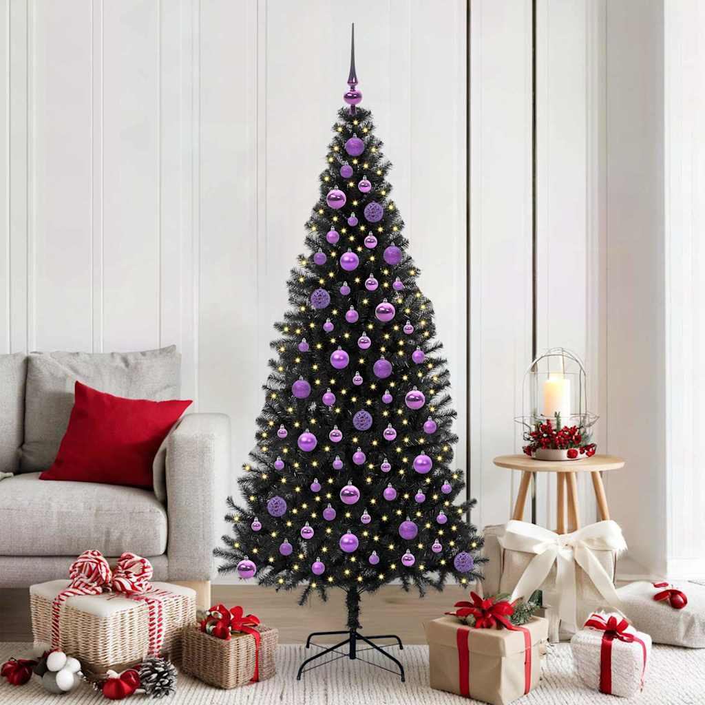 vidaXL Weihnachtsbaum Schwarz 180 cm PVC