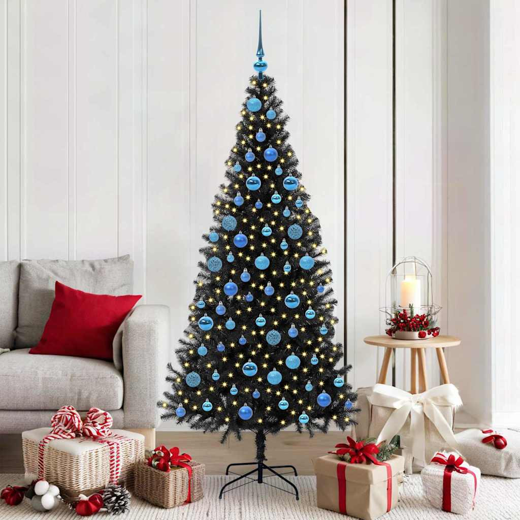 vidaXL Weihnachtsbaum Schwarz 180 cm PVC