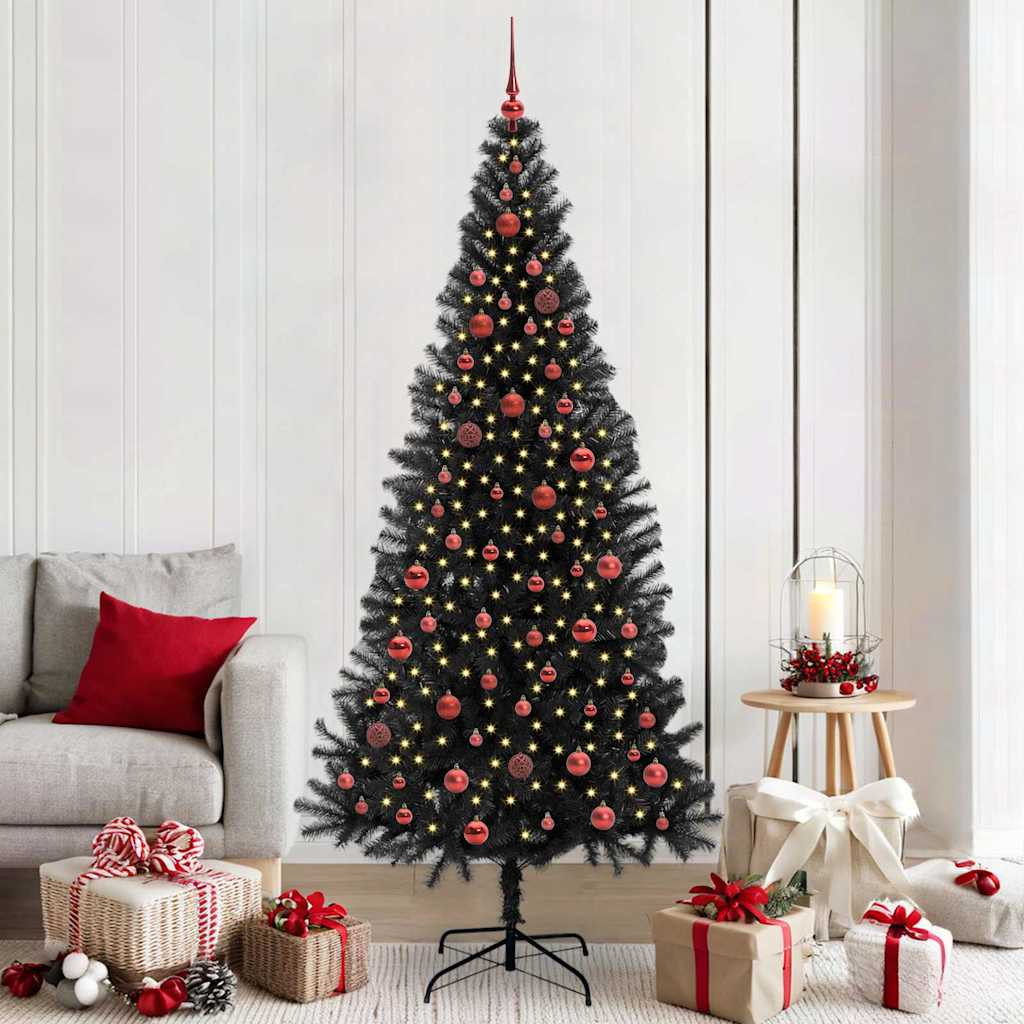 vidaXL Weihnachtsbaum Schwarz 210 cm PVC