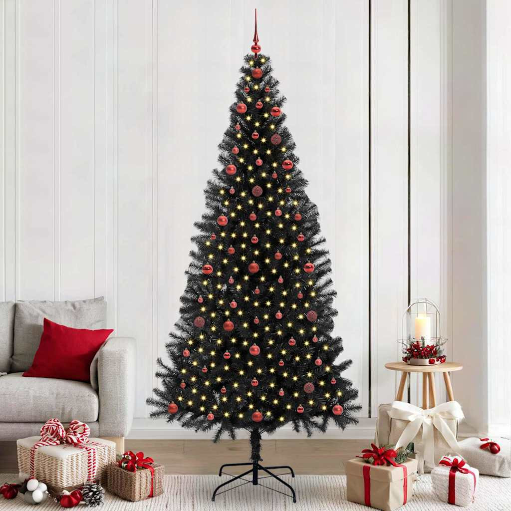vidaXL Weihnachtsbaum Schwarz 240 cm PVC
