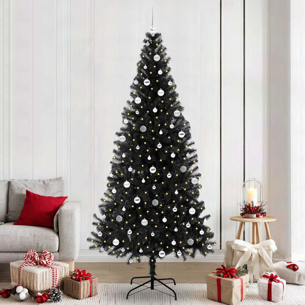 vidaXL Weihnachtsbaum Schwarz 240 cm PVC