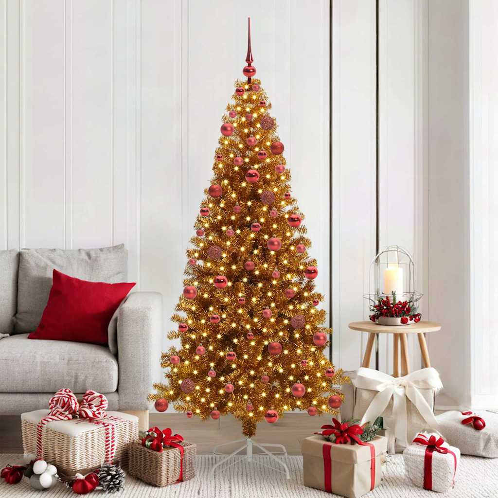 vidaXL Weihnachtsbaum Gold 180 cm PET