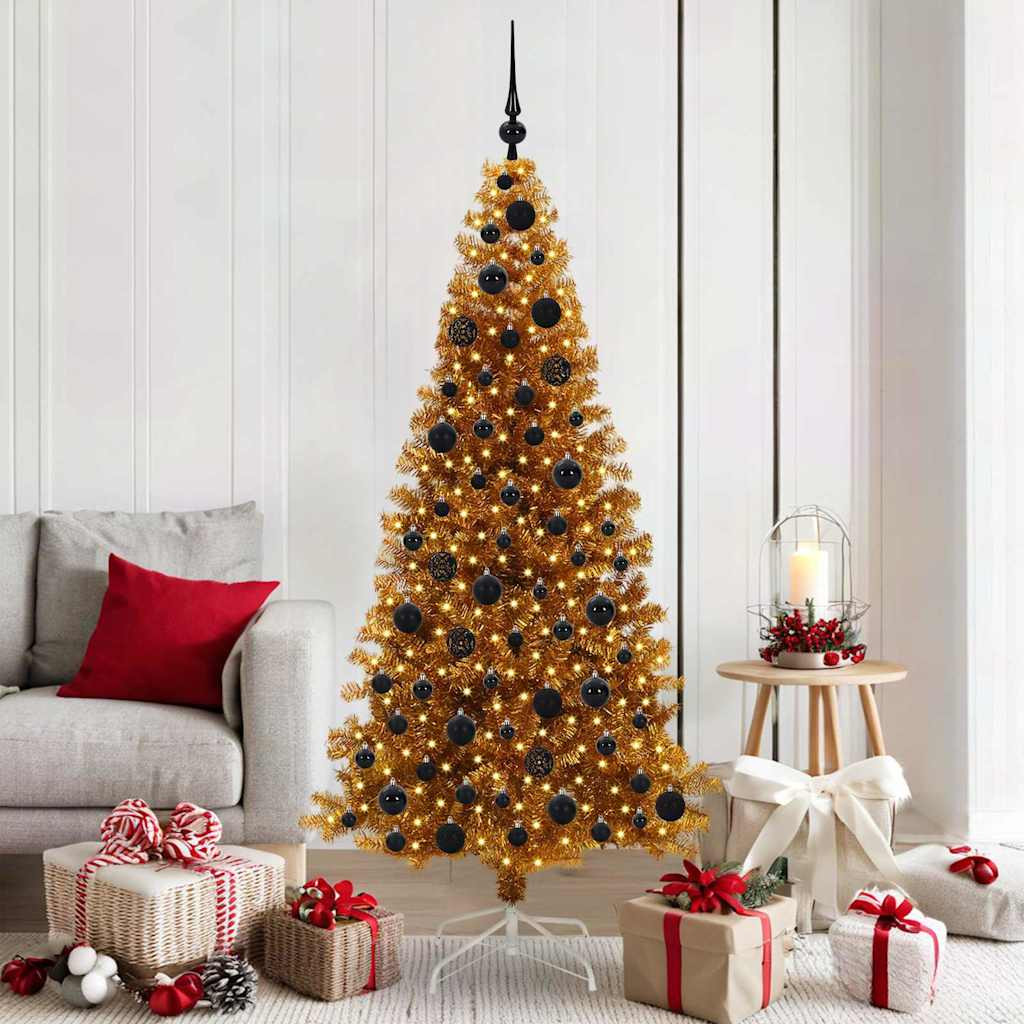 vidaXL Weihnachtsbaum Gold 180 cm PET