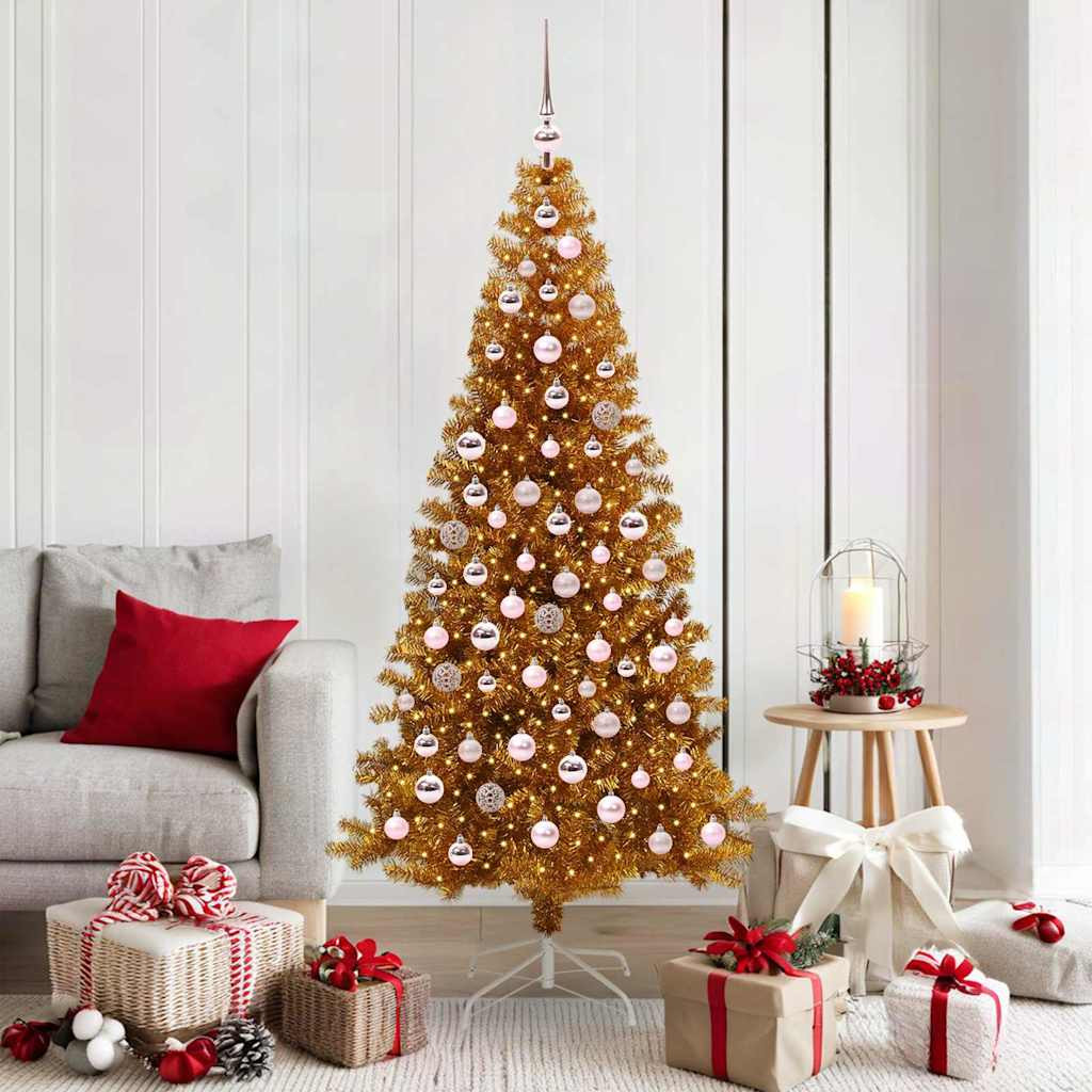 vidaXL Weihnachtsbaum Gold 180 cm PET