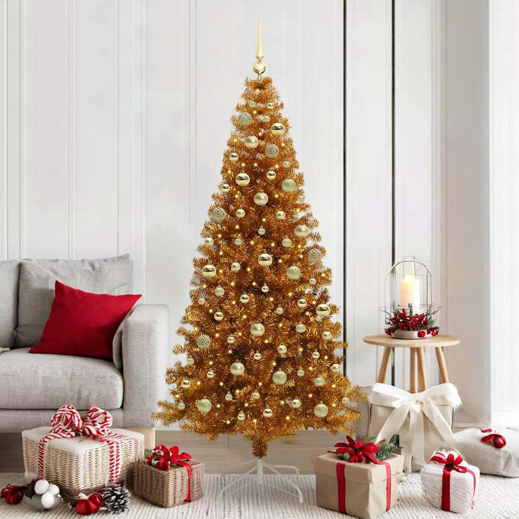 vidaXL Weihnachtsbaum Gold 180 cm PET