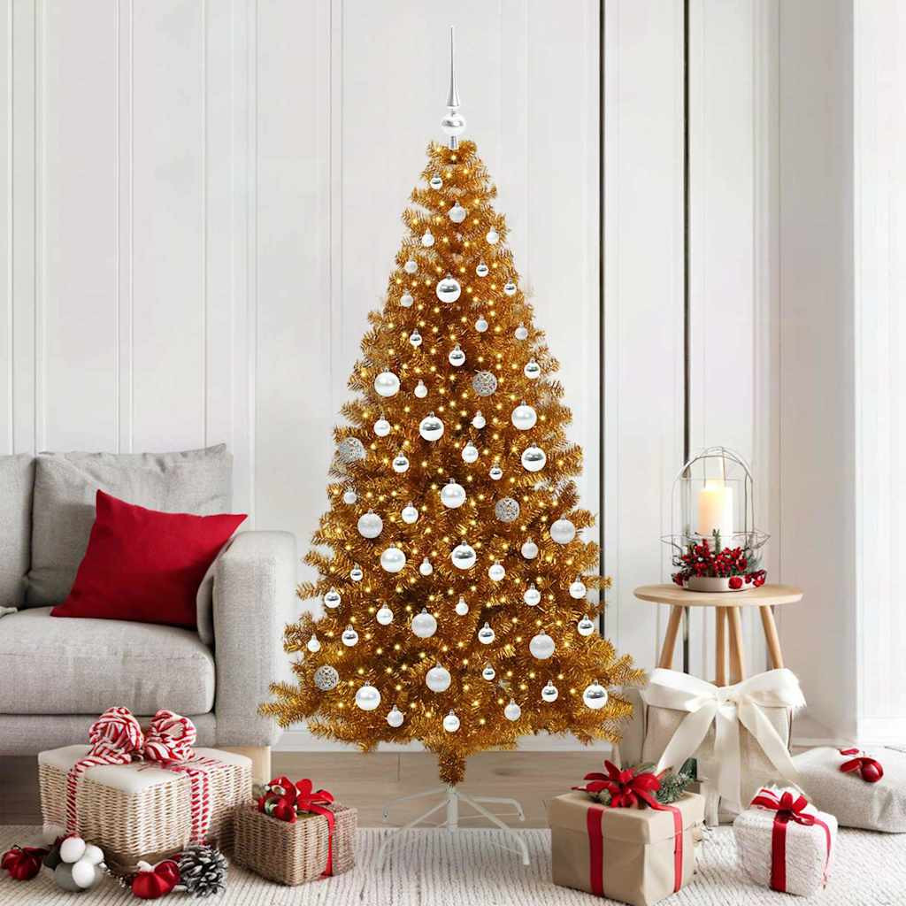 vidaXL Weihnachtsbaum Gold 180 cm PET