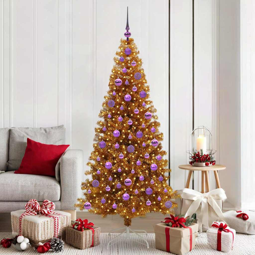 vidaXL Weihnachtsbaum Gold 180 cm PET