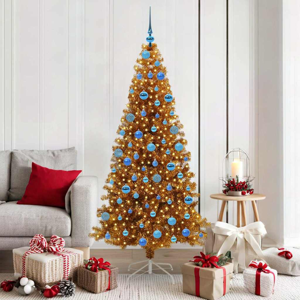vidaXL Weihnachtsbaum Gold 180 cm PET