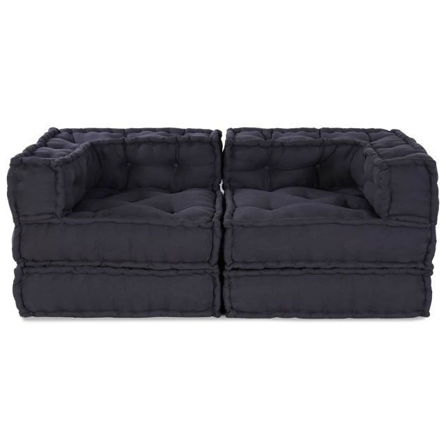 vidaXL Modulare Sofagarnitur 2 pcs Anthrazit 140 x 70 x 56 cm Stoff