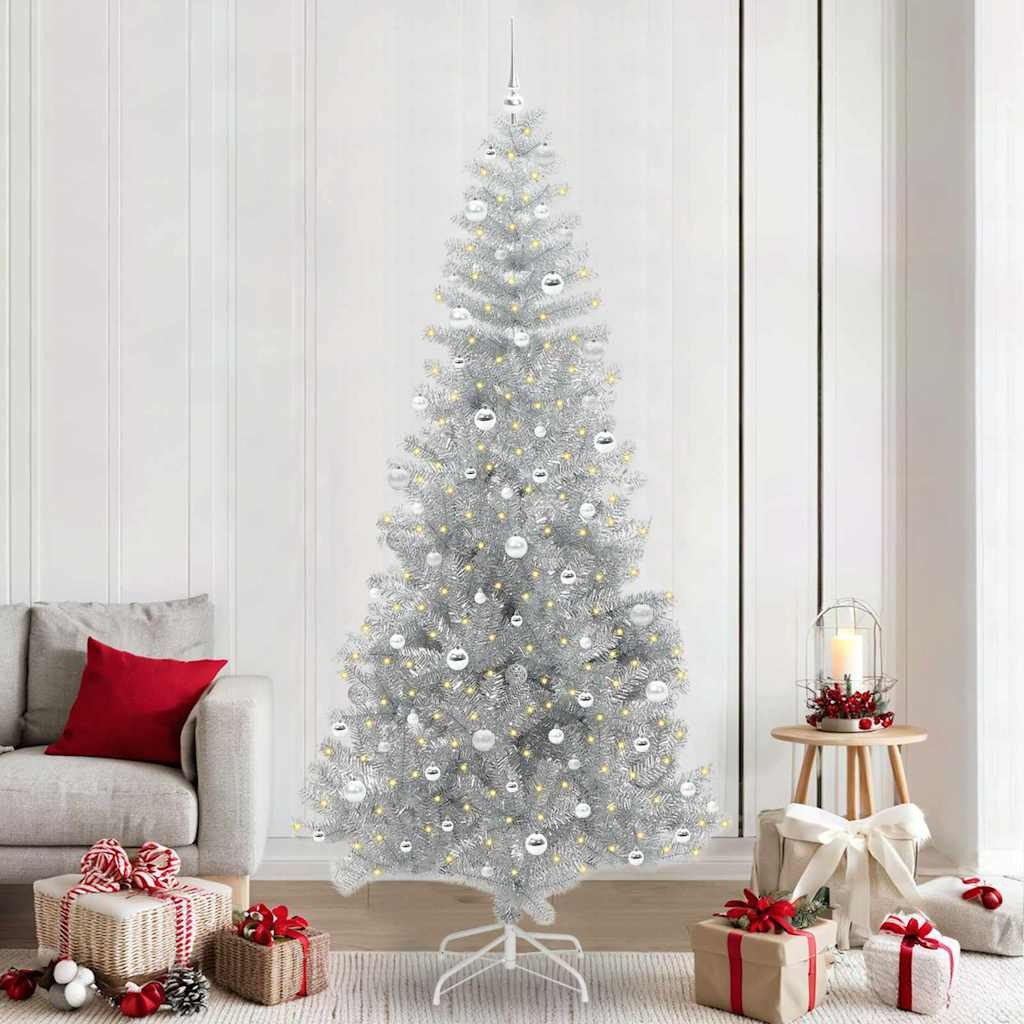 vidaXL Weihnachtsbaum Silber 240 cm PET