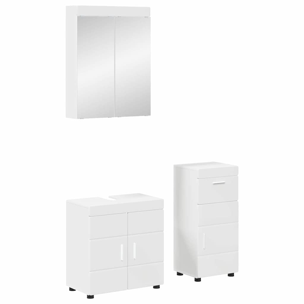 vidaXL Badezimmermöbel-Set TULUM 3 pcs Weiß 60 x 34 x 63 cm